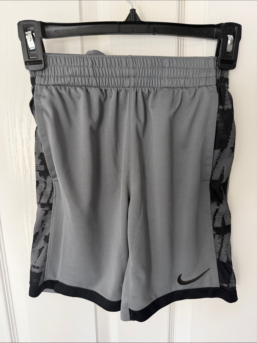 Nike Gray Athletic Shorts with Black Accents